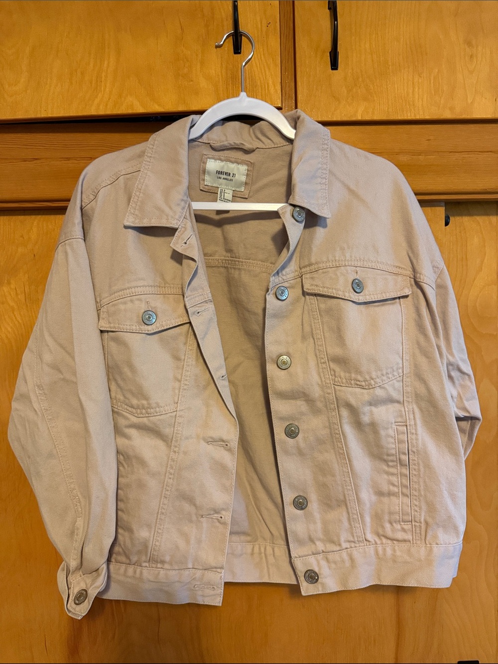 Forever 21 Light Blush Pink Denim Jacket